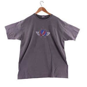 Vintage Authentic Pigment Grateful Dead Steal Your Face Men XL Gray Garment Dyed